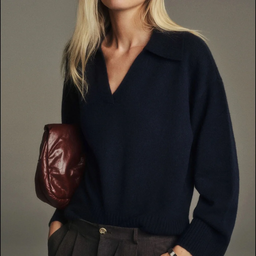 Reformation Sawyer Oversized Cashmere Polo - Picture 1 of 5